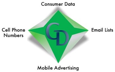 A green diamond with the words " consumer data " in it.