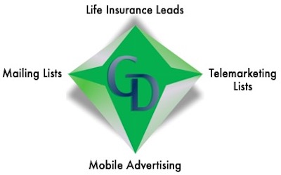 A green diamond with the words " life insurance leads " in front of it.