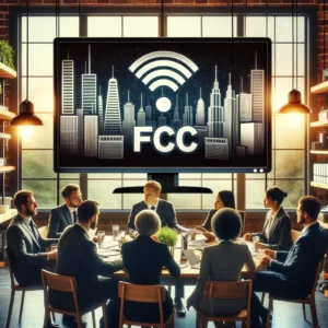 A group of people sitting around a table.